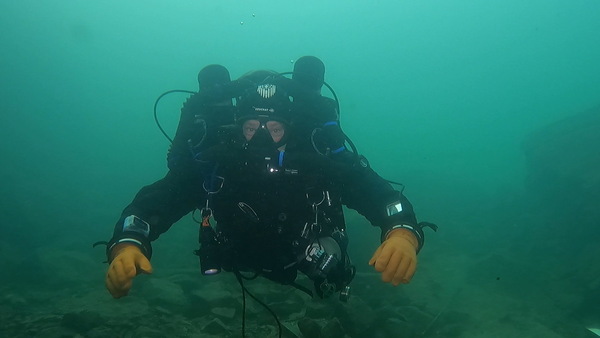 diver floating at vobster